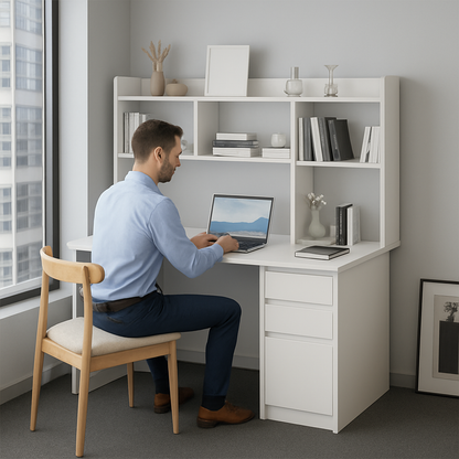 Mueble 2 en 1 - Escritorio Más Biblioteca