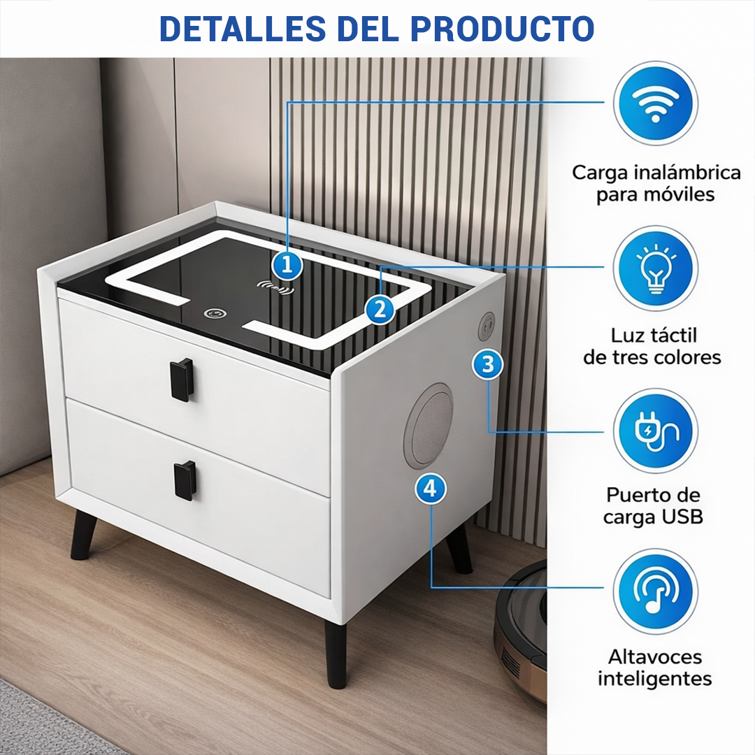 Mesa de Noche Inteligente LED