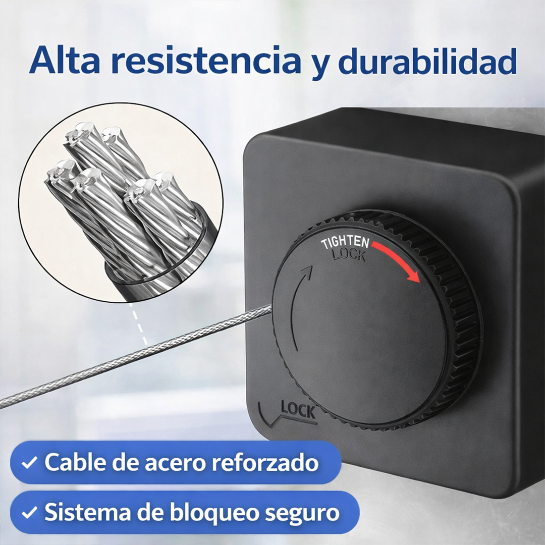 Tendedero de Ropa Retráctil