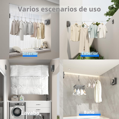 Tendedero de Ropa Retráctil
